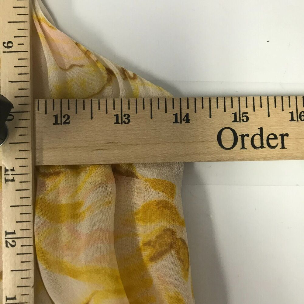 Anthropologie HD In Paris Cami Tank Top Womens Small Peach Yellow Floral Peplum - Picture 11 of 12